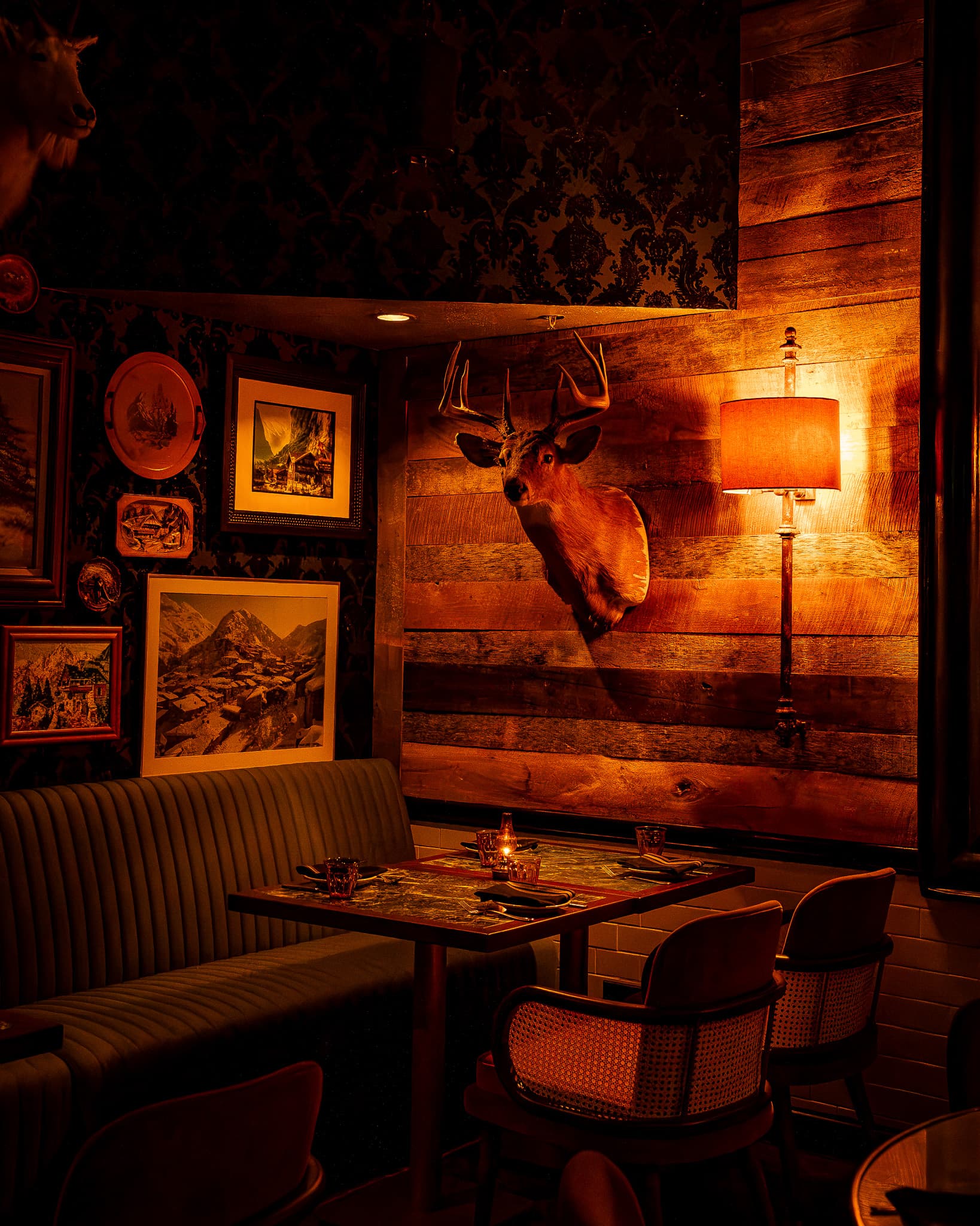 Candlelit tables at Butcher and the Rye